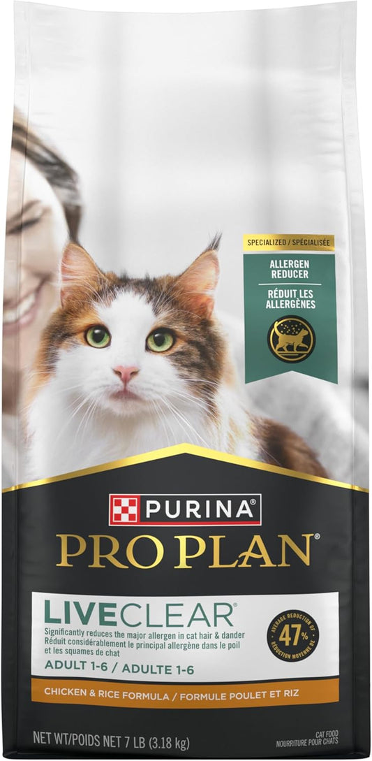 Plan Allergen Reducing, High Protein Cat Food, LIVECLEAR Chicken and Rice Formula