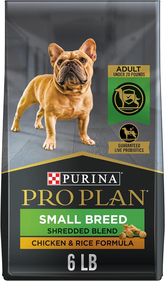 Plan Small Breed Dog Food With Probiotics for Dogs, Shredded Blend Chicken & Rice Formula - 6 lb. Bag