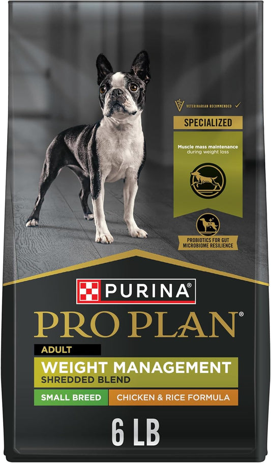 Plan Small Breed Weight Management Dry Dog Food, Shredded Blend Chicken and Rice Formula - 6 lb. Bag