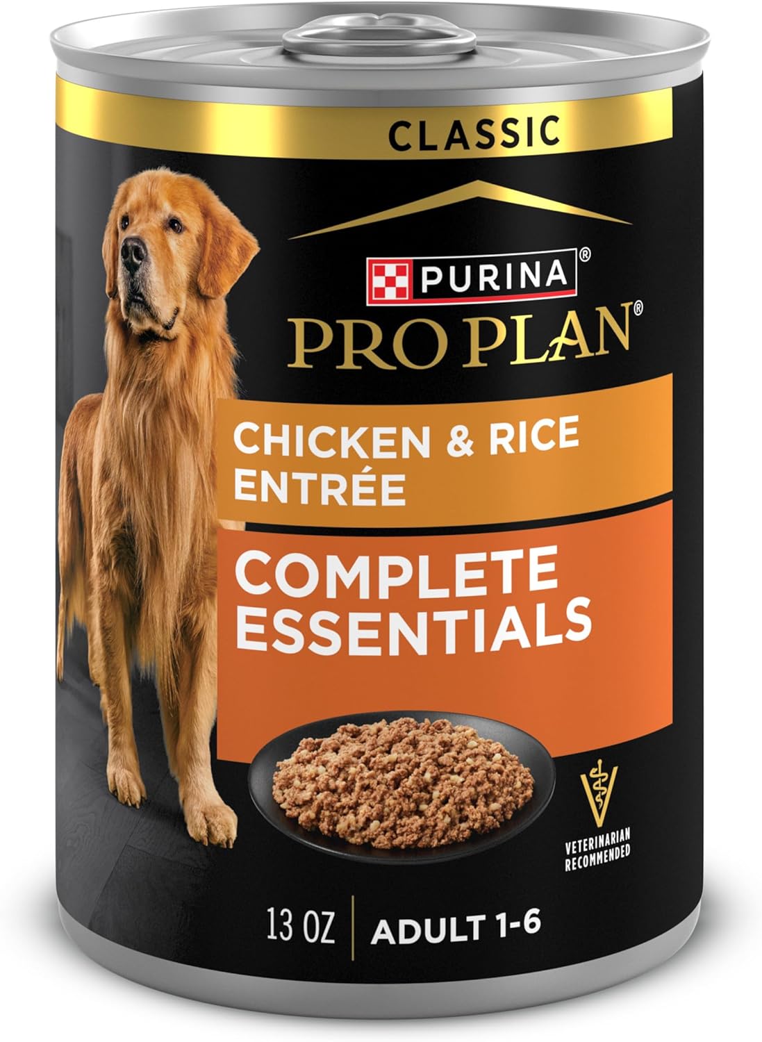 Plan Complete Essentials Classic Pate Dog Food, Chicken and Rice Entrée - (Pack of 12) 13 oz. Cans