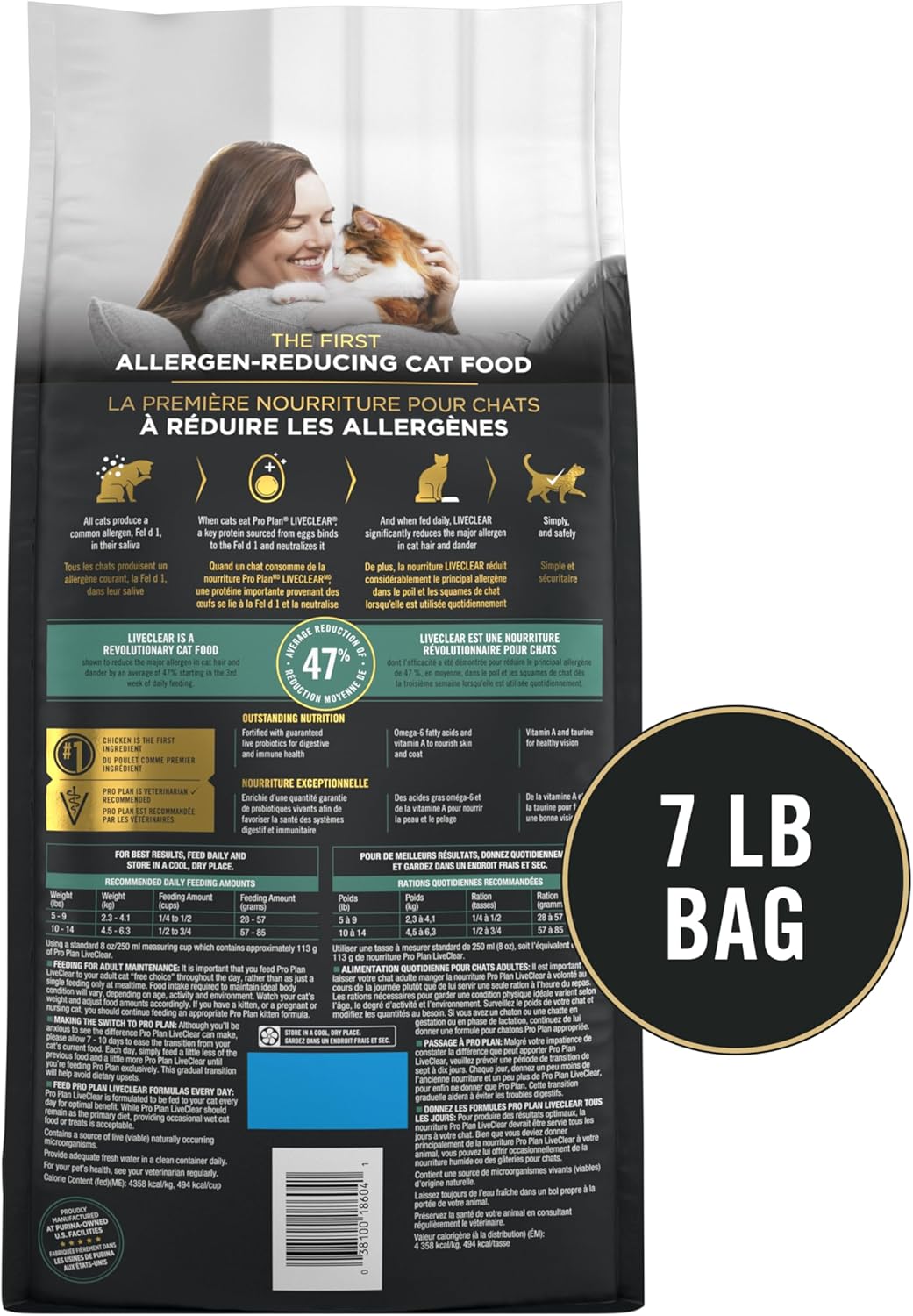 Plan Allergen Reducing, High Protein Cat Food, LIVECLEAR Chicken and Rice Formula